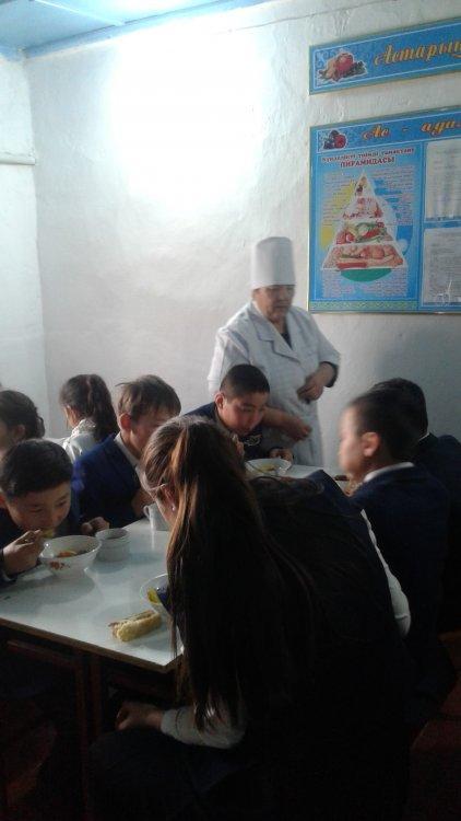 Асханада балалардың тамақтану сәті